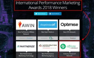 CJ Affiliate one of the big winners at International Performance Marketing Awards 2018