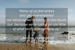 How to Live Stress Free Life a quote by Marcus Buckingham