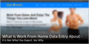 Is the Work from Home Data Entry legit or scam Find out
