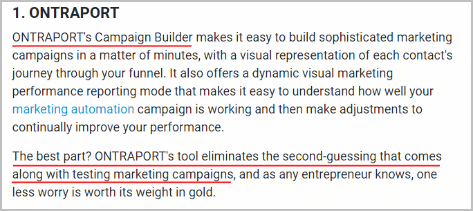 Ontraport Page builder reviewed by Inc.com