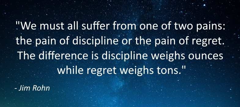 Jim Rohm inspirational quote on discipline